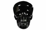 Realistic, Polished Black Obsidian Skull #151041-1